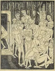 Incident in Stanley Park #6/15 by Clifford Foard Robinson, lino block on tissue paper, sold May 2022