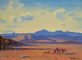 Theodoor Marie Schintz, Untitled - Hot Day Grazing, oil on canvas