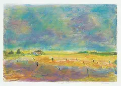 Pat Service, Night Trip, 1977, mixed media on paper