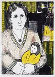 John Harold Thomas Snow, Olga #6/30, colour lithograph on paper