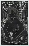 Gardening #24/50 by John Harold Thomas Snow, 1953, wood block on paper, sold May 2022