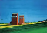 Keith Thomson, Canola Sunset, watercolour on paper