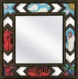 Victor Tiede, Untitled - Angels and Demons, hand painted and carved frame with mirror