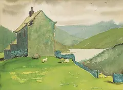 Tom Tinkler, Untitled - Afternoon Grazing, 1970, watercolour on paper