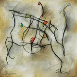 Eric Dennis Waugh, Amis DR#12, mixed media on paper