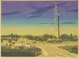 George Weber, Stanolind, Cal. Standard, Pigeon Lake #1, 1952, colour silkscreen on paper