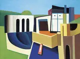 Andrew Wooldridge, Untitled - Abstract Architecture, oil on canvas
