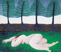 Jane Zednik, Hibernation, acrylic on paper