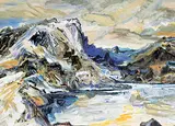 David T. Alexander, Slim's Shore Leading to Glacier, 1994, oil on canvas