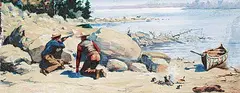 John William Beatty, Untitled - Training Sight on Deer, 1895, oil on canvas board
