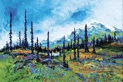 Errol Brimacombe, Upland Meadow, oil on canvas