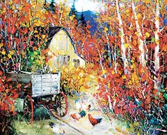 Tinyan Chan, Farmyard Wonderland, oil on canvas
