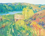 Louise Cook, Old River Farm, 2008, oil on canvas