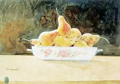 Thomas DeVany Forrestall, My Choice of Pears, 1984, watercolour on paper