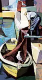Hilton Macdonald Hassell, Sea Cove, acrylic on wood board