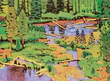 Illingworth Kerr, Bog, Upper Highwood Country, 1985, oil on canvas