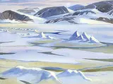 Doris Jean McCarthy, Late Light, Broughton Island, 1984, watercolour on paper