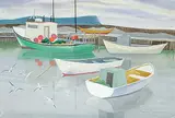 Doris Jean McCarthy, Small Boats at Ferryland, 1983, watercolour on paper
