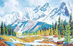 Jeanette McClelland, Mountain Majesty [McDougall Range], oil on canvas