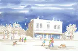 Janet Mitchell, Sunday Morning on the Street, 1993, watercolour on paper