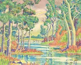 James McLaren Nicoll, Bow River, watercolour on paper