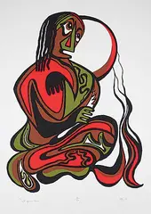 Daphne Odjig, The Squaw Man #20/60, 1975, colour silkscreen on paper
