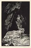 Walter J. Phillips, The Source of the Bow, 1936, wood engraving on paper