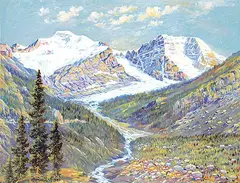 Andreas Roth, Athabasca Mountain Glacier, 1943, oil on canvas