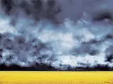 Ken Vincent, Storm Over Prairie, acrylic on wood board
