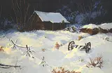 Karl E. Wood, Fred's Cabin, oil on canvas