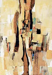 Frank Leonard Brooks, Collage in White, 1963, mixed media on wood board