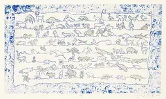 Joseph Fafard, Untitled - Joe's Ark #PP, 1987, hand coloured etching on paper