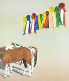 Maureen Enns, Line Up, 1984, acrylic on canvas