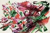 Lise Gervais, Untitled - Purple, Red and Green, 1983, acrylic on paper