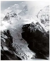 Craig Richards, Berg Glacier, The Helmet, Mount Robson #1/2, black and white photograph on paper