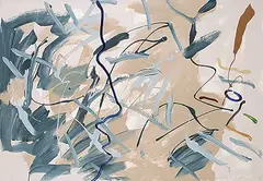 Don Reichert, Untitled - Pink and Blue Abstract, 1985, acrylic on paper
