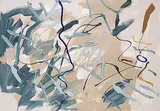 Don Reichert, Untitled - Pink and Blue Abstract, 1985, acrylic on paper