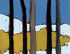 Bewabon Shilling, Untitled - Trees, oil on canvas