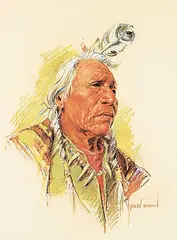 Harley W. Brown, Beaver Claws' Blood, pastel on paper