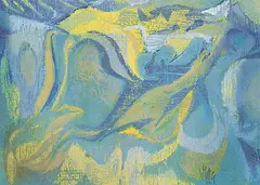 Robert Donald Bruce, Mountains, 1962, oil on paper