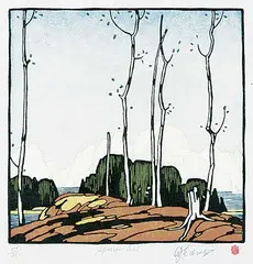 A. J. Casson, Sparrow Lake #114/250, colour wood block on paper