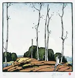 A. J. Casson, Sparrow Lake #114/250, colour wood block on paper