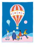 Ted Harrison, Ballooning #144/200, 1993, colour silkscreen on paper