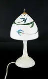 Harlan House, Untitled - Blue Iris Lamp, glazed ceramic lamp