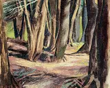 Lawrence Arthur Colley Panton, Autumn Majesty in Woods, oil on canvas board
