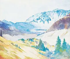 Justin James McCartney Simpson, Banff, 1958, watercolour on paper
