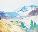 Justin James McCartney Simpson, Banff, 1958, watercolour on paper