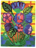 Bouquet and Green Bowl #16/40 by John Harold Thomas Snow, colour lithograph on paper, sold Apr 2022