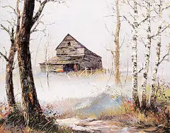 Jose Trinidad, Untitled - The Barn, oil on canvas