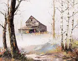 Jose Trinidad, Untitled - The Barn, oil on canvas
